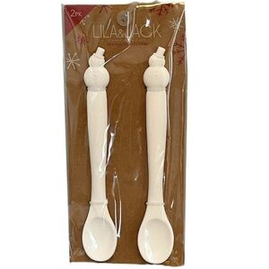 Lila & Jack Silicone Spoons Holiday 2PK Snowman BPA Free Christmas